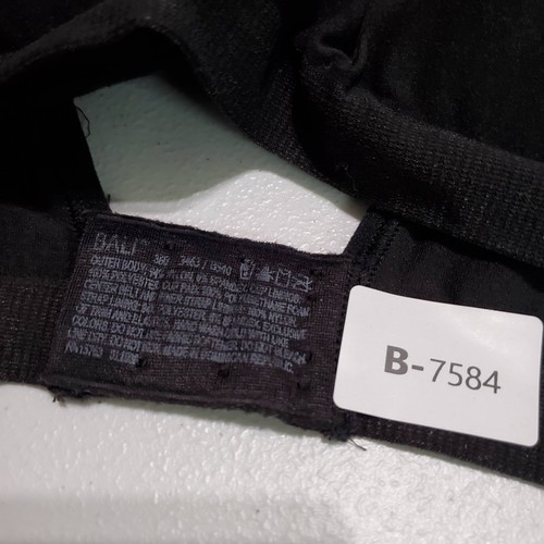 Bali Women Bra 36B Black Wireless Lightly Lined Adjustable Straps - Picture 2 of 7