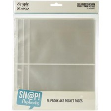 Simple Stories  6x8 FLIPBOOK  4x6 Pocket Page Refills