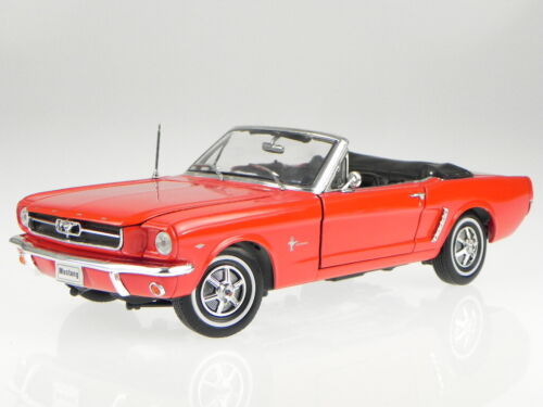 Ford Mustang Convertible 1964 1/2 red diecast model car 12519 Welly 1/18 - Picture 3 of 7