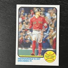 2022 Topps Heritage Baseball Hernandez's Hit Base #201 Boston Red Sox