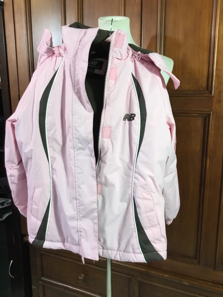 New Balance Kids Girl Jacket Size Small 7/8 Pink With Brown Accent Lknw As Pictu - Image 2 of 4