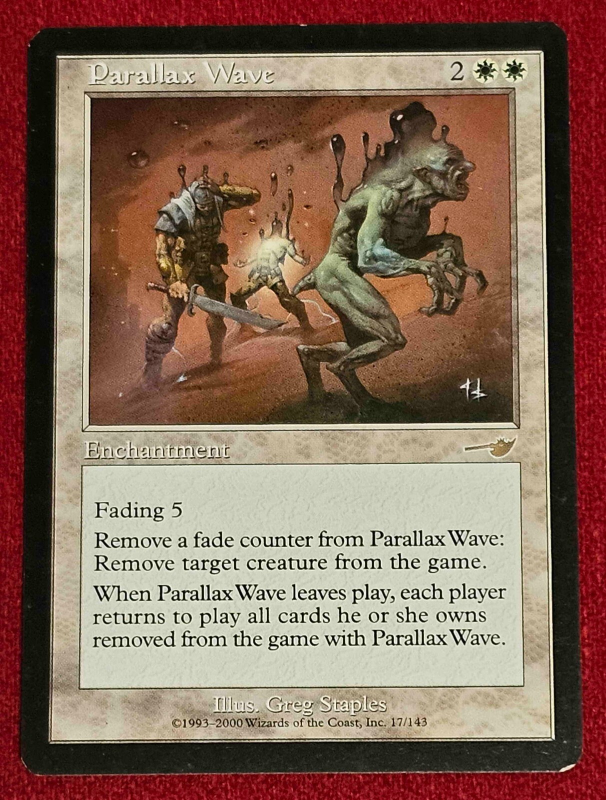 PARALLAX WAVE, MAGIC THE GATHERING NEMESIS NEAR MINT MTG