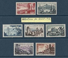 TIMBRES N° 1036-1042 NEUF * * GOMME ORIGINALE - SERIE TOURISTIQUE 1955
