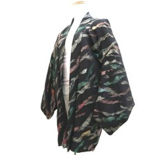9530H2 Silk Vintage Japanese Kimono Haori Jacket Abstract art