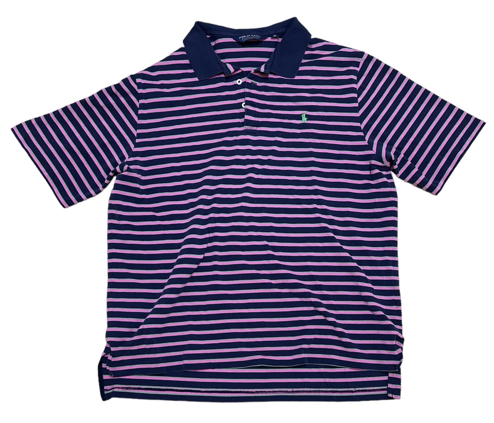 Polo Polo Golf Ralph Lauren uomo a righe rosa blu verde pony taglia XL