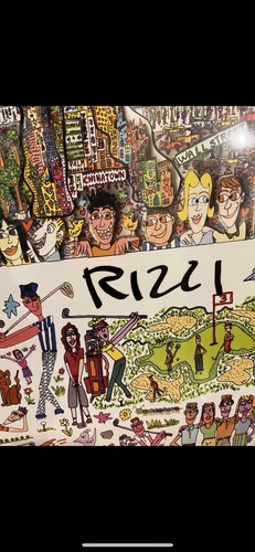 JAMES RIZZI NEW YORK GOLF POSTER Handsigniert - Bild 2 von 3