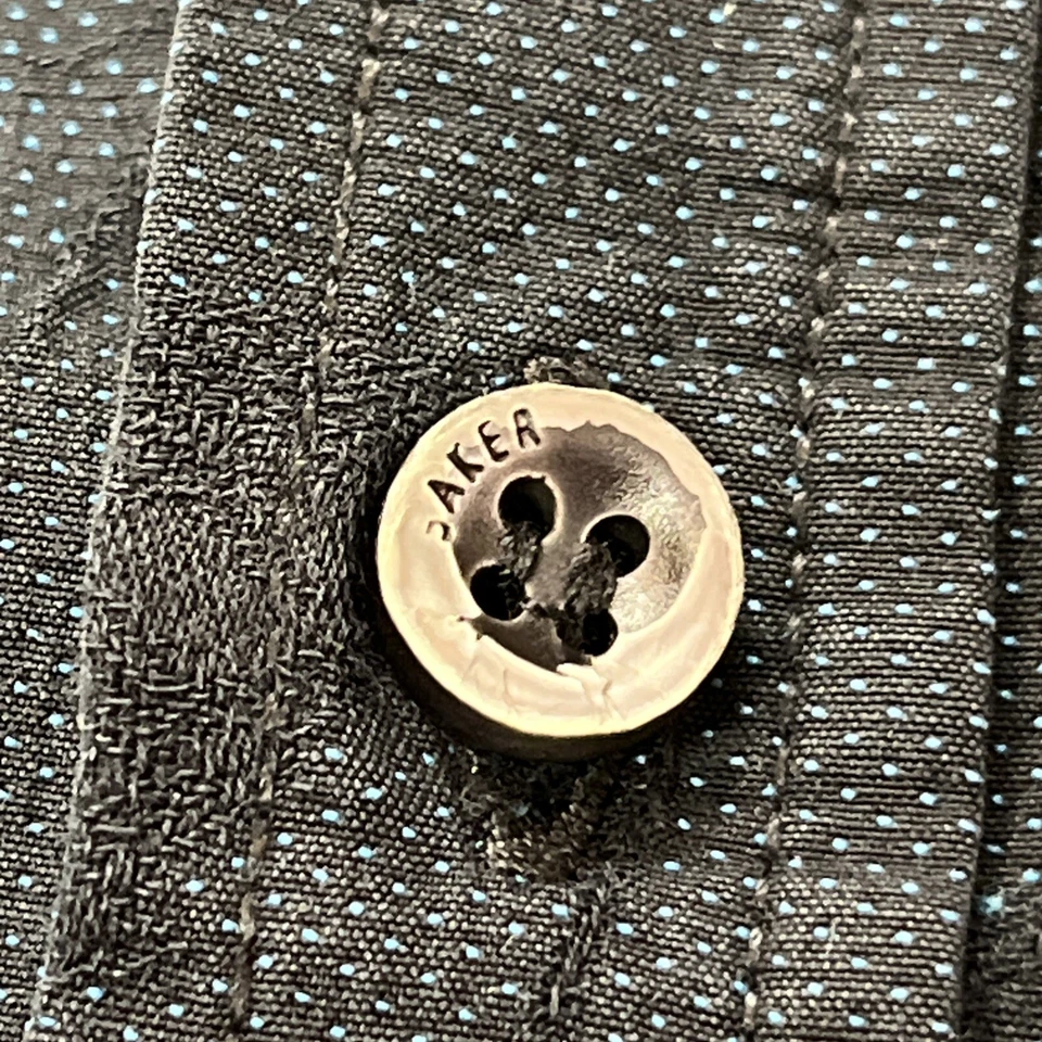 Camisa de vestir Ted Baker para hombre 15,5 azul rosa patrón manga larga abotonada floral Foto 4 de 4