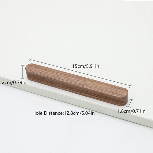 64-192mm Kitchen Cabinet Door Handles Wooden Handle Wood Knob Door Drawer Pull - Picture 13 of 33