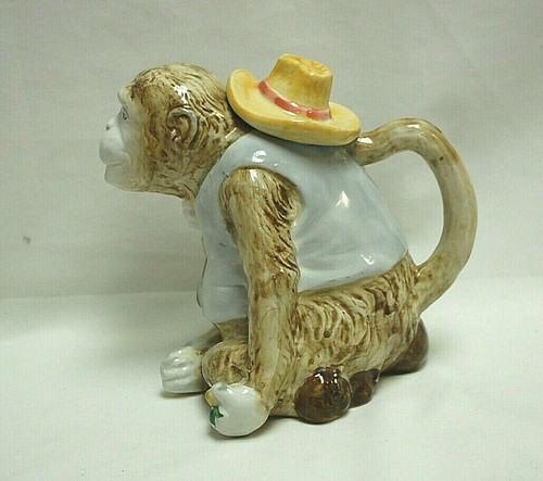 Teapot with Monkey Wearing a Cowboy Hat 