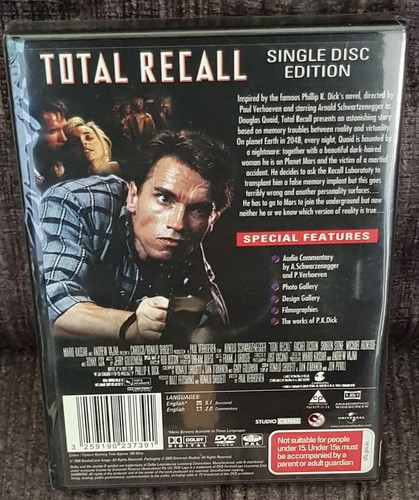 Total Recall (1990) DVD R4 Pal Brand New Sealed - Picture 2 of 2