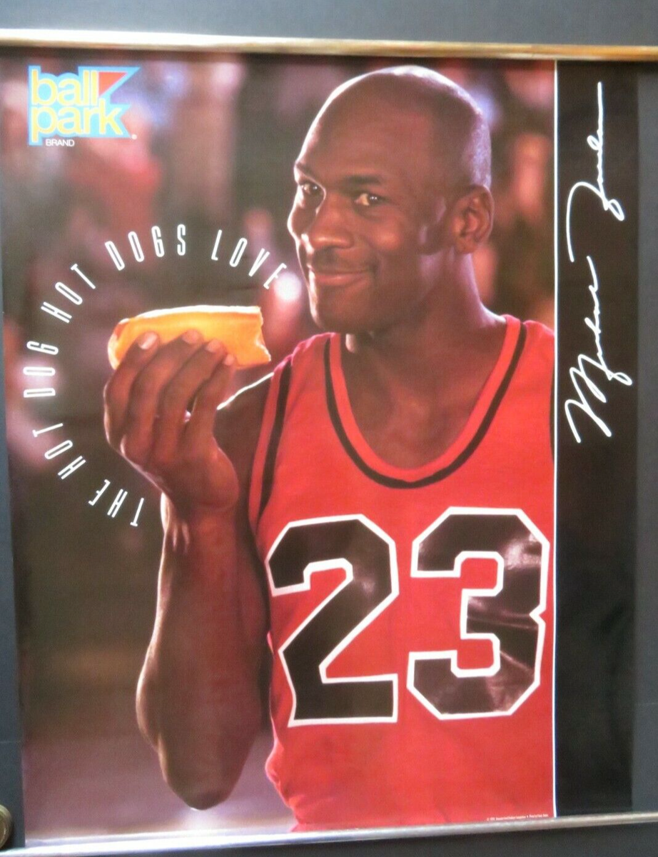 1993 VINTAGE MICHAEL JORDAN Chicago Bulls RARE Ballpark® HOTDOG