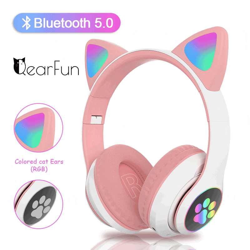 🎧 Audífonos inalámbricos Bluetooth para Chicas Gamers Kawaii Con
