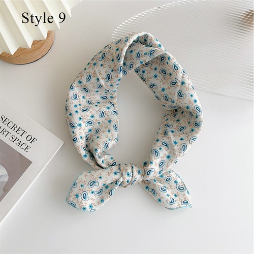 Square Scarf Women's Neckerchief Bandana Hair Head Cotton Linen Scarves Colorful - Picture 59 of 71