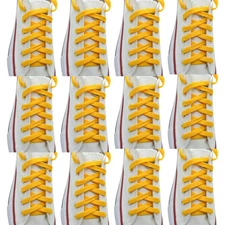 12 pairs Flat "Yellow" Sneaker Athletic String 27",36",45",54",63" Shoelaces