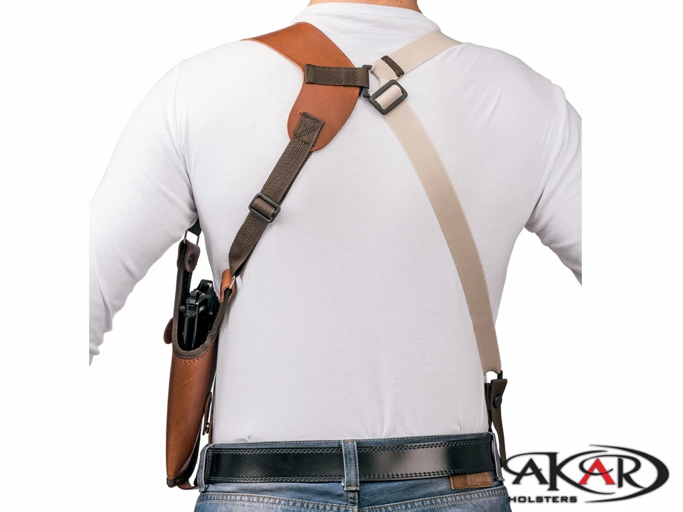 Vertical Shoulder Leather Holster for 1911 5" - 6" - Choose your Color & Hand - - Image 3 of 4