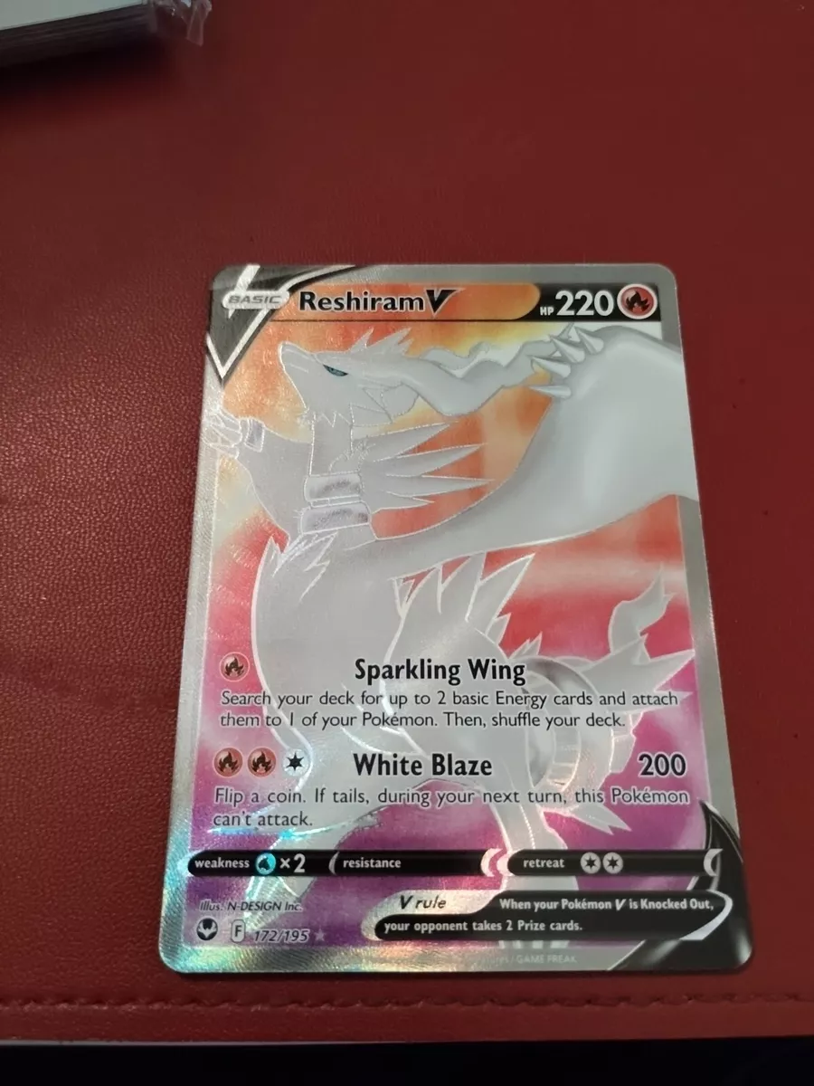 Pokémon TCG Reshiram V (Full Art) Silver Tempest 172/195 Holo Ultra Rare