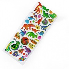 NEW 3D Scrapbooking DIY Diary Planner Decor Orange Green Dinosaur Stickers
