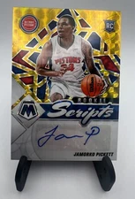 2021-22 Panini Mosaic Rookie Scripts Gold Prizm Jamorko Pickett #RS-JPI Auto