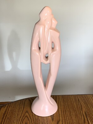 Vintage Royal Haeger Pottery Rendezvous Standing Back To Back Couple Statue