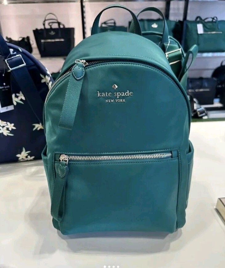 NWT Kate Spade Chelsea Medium Deep Jade Nylon Shoulder  display picture 2