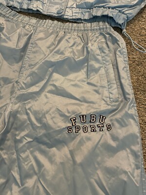 FUBU Tracksuit, Vintage 1990 Baby Blue Jacket and Pants Set FUBU Tracksuit, Vintage 1990 Baby Blue Jacket and Pants Set