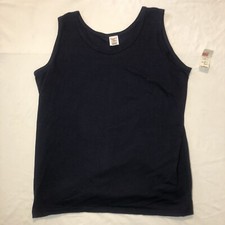 NWT Vintage Stedman Sport-T Mens Large Cotton Navy Blue Made In USA