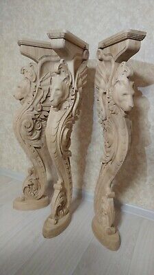 Buy 38 Wooden Stairs Baluster Newel, Oak Carved  Gryphon Statue, Decorative Element
