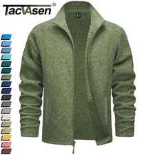 Men's Full-Zip Up Fleece Jacket Soft Warm Lightweight Coat Casual Outdoor Sport 