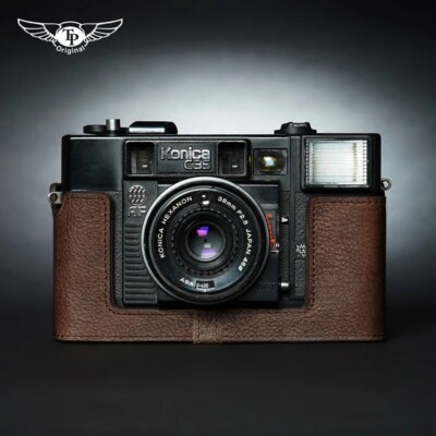 Camera Genuine Leather Cowhide Bag Body Half Case for Konica Camera Genuine Leather Cowhide Bag Body Half Case for Konica
