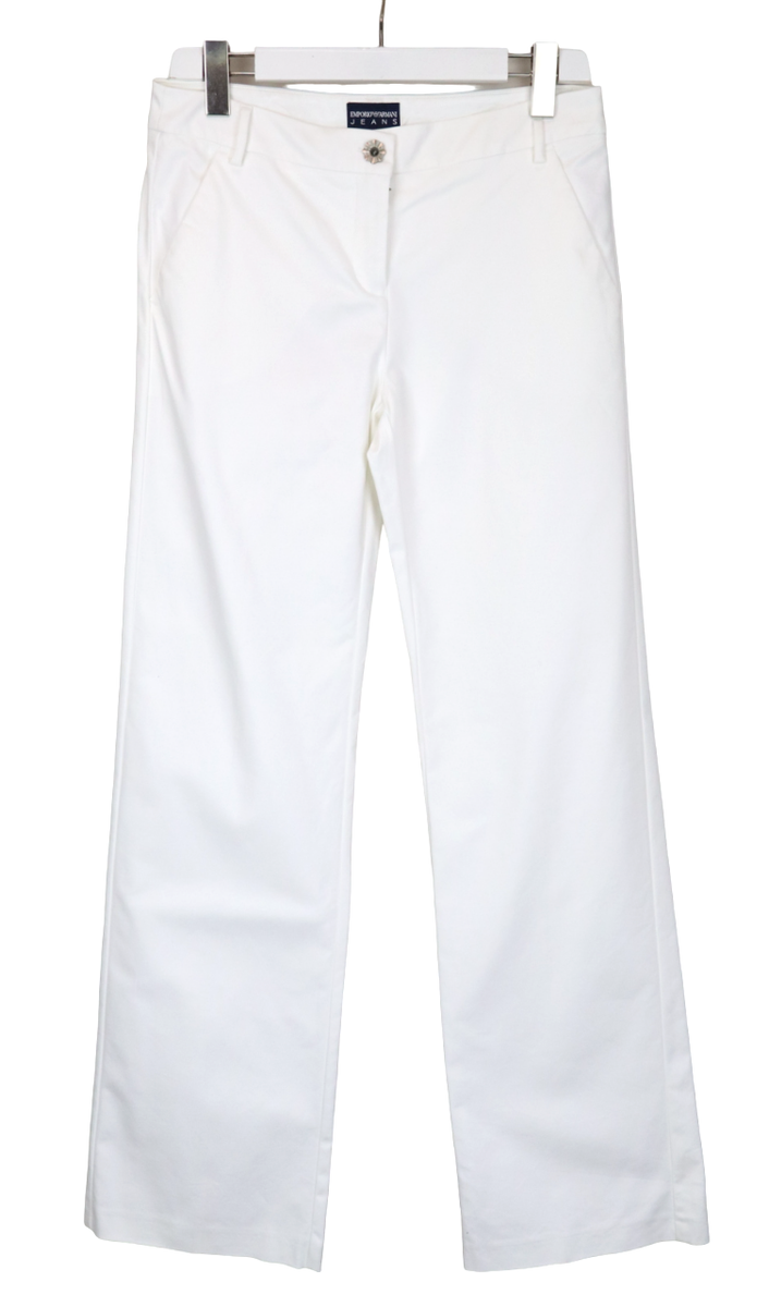 EMPORIO ARMANI JEANS Trousers Women's EU 44 Chino White