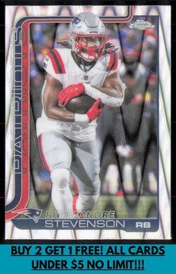 Rhamondre Stevenson 2025 Topps Chrome #210 Ray Wave Refractor