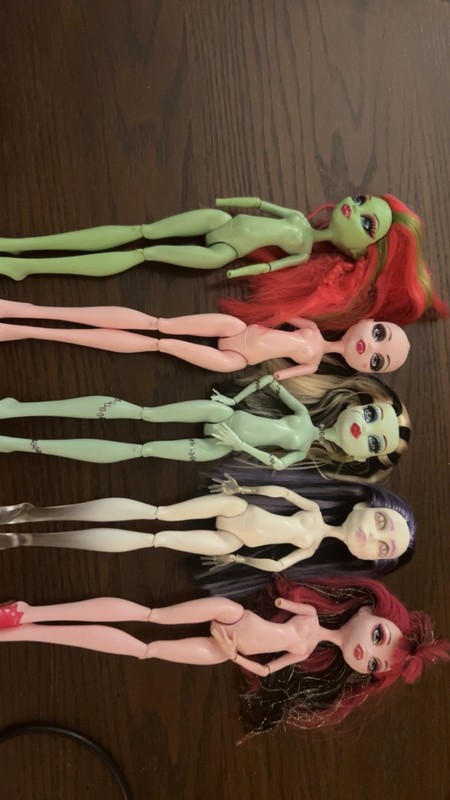 Monster high doll lot, lines vary, good for OOAK or restoration