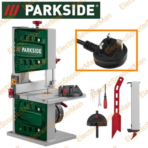 Sierra de cinta Parkside 350W corte dura suave madera laminada cinta de tablero de fibra sierra de mesa - Imagen 1 de 8