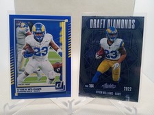Draft Diamonds / Donruss Blue Press Proof  Kyren Williams Two Card Lot