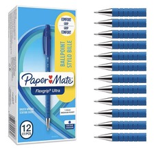 Image of Paper Mate Flexgrip Ultra Ballpoint Pens | Medium Point (1.0mm) 12 pack, Blue 
