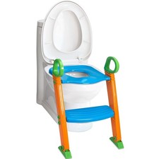 Foldable Toddler Potty Training Seat Adjustable Height with Non-Slip Step Stool