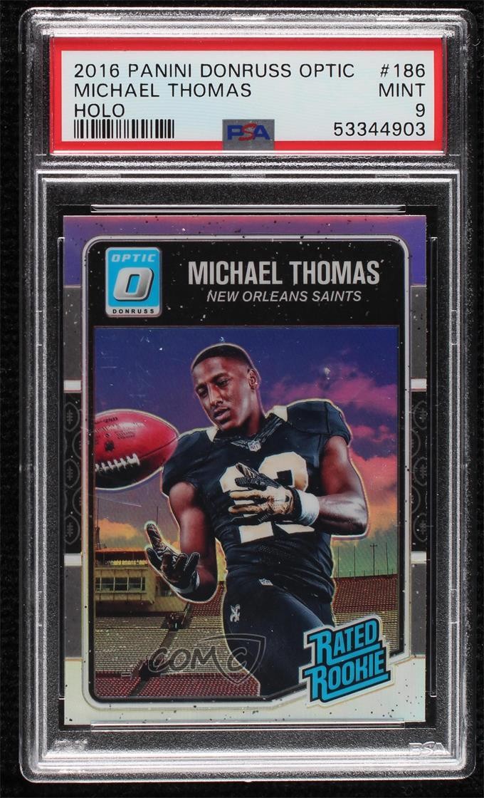 2016 Donruss Optic Rated Holo Michael Thomas #186 PSA 9 MINT Rookie RC wn3