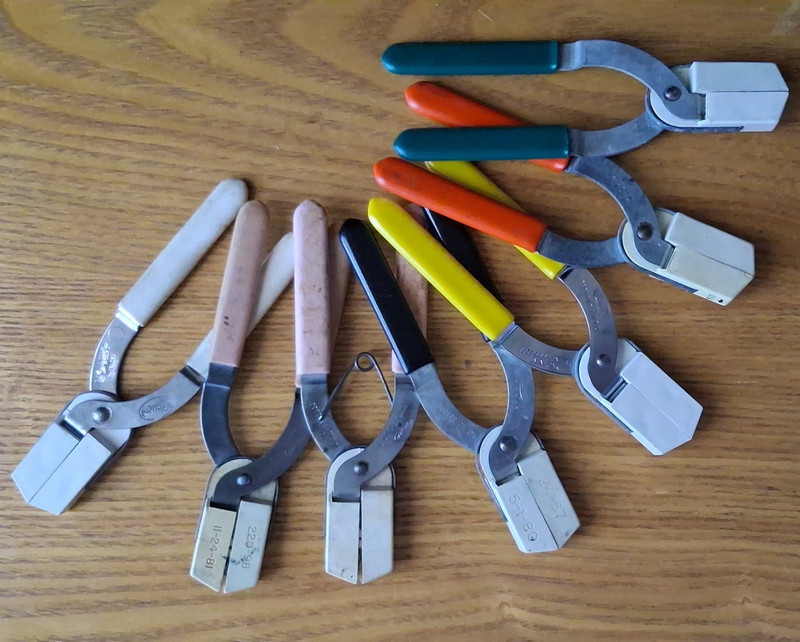 Clauss No. 35666B Spring-Loaded Steel Pliers Set, 6-Piece, Sizes .12-.34