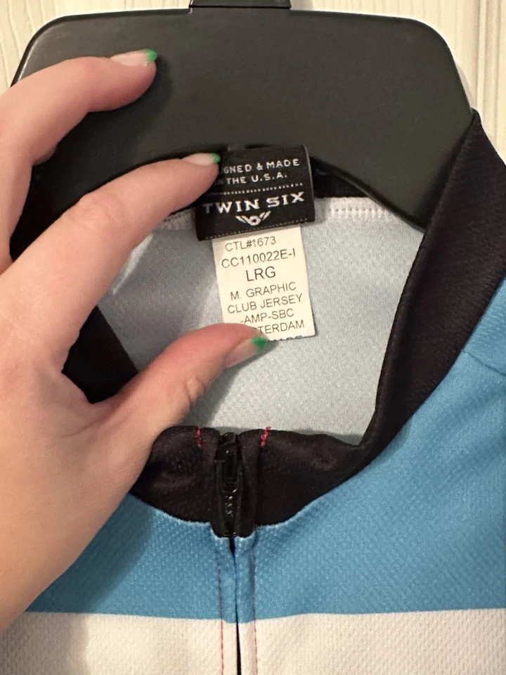 Twin Six Men's Cycling Jersey Speedy Bike Club Amsterdam SS Size Large Full Zip - Image 4 of 4