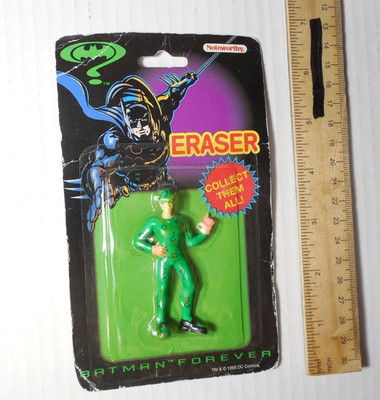 Vintage  Batman Forever The RIDDLER Jim Carey  Eraser Figure Noteworthy 1995
