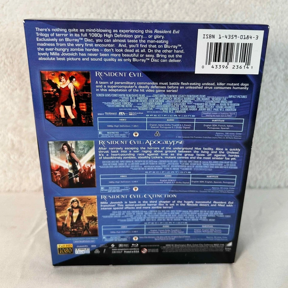 Sony Resident Evil The High Definition Trilogy Blu Ray Disc Set Foto 4 de 4