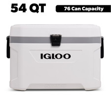 54 QT Marine Ultra Ice Chest Cooler, White
