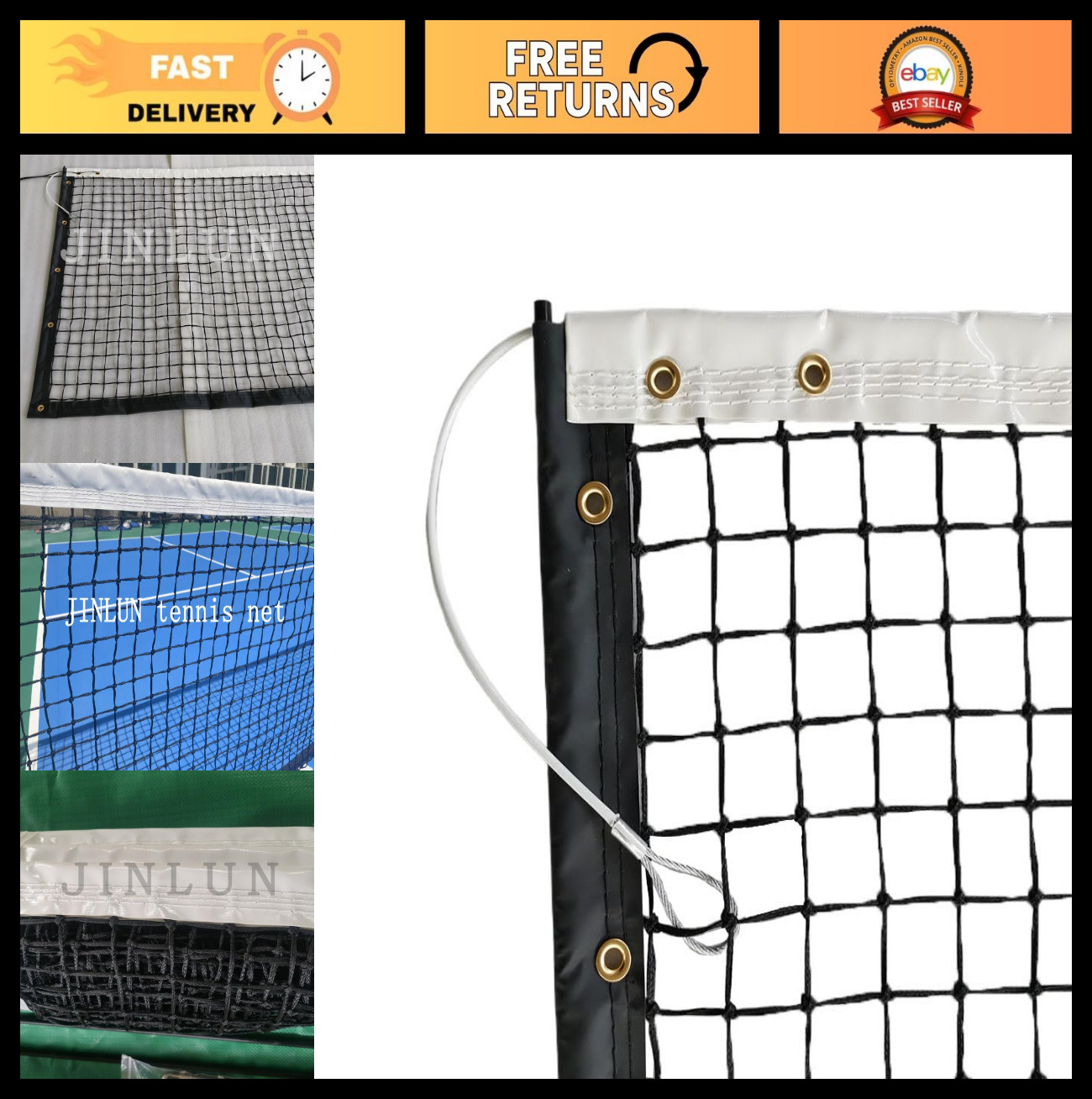 Heavy Duty Outdoor Tennis Net - Professional Standard Replacement for Courts