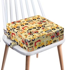 Toddler Booster Seat for Dining Table,4 Inches Washable Double Safer Straps