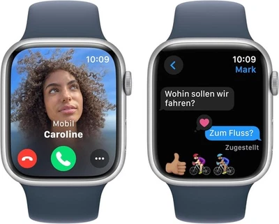 Apple Watch Series 9 (GPS + Cellular) 45mm Aluminiumgehäuse, Sportband sturmblau