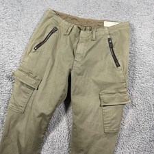 Rag & Bone Bowery distressed army Cargo Pants Mens 31 Green Stretch USA MAde