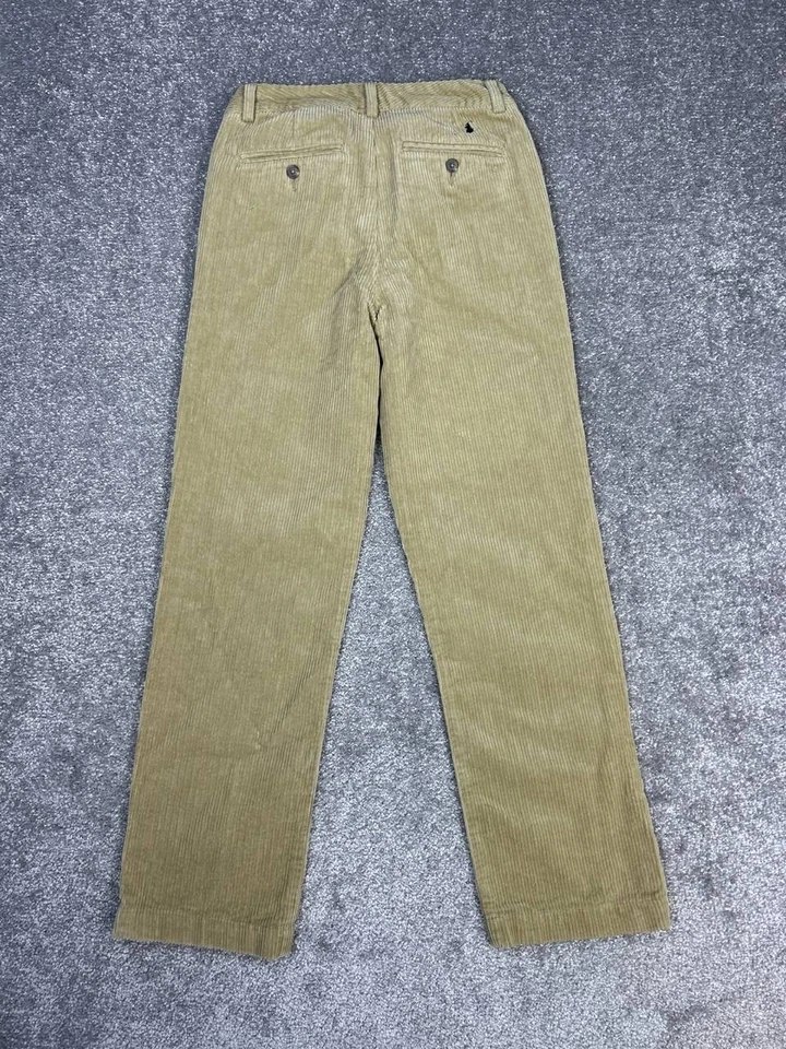 Pantalones de pana Polo Ralph Lauren para mujer 12 caqui algodón tiro medio pierna recta nuevos Foto 2 de 4