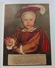 Hans Holbein The Younger Portrait "Edward VI As Prince Of Wales " 12.5x9.25