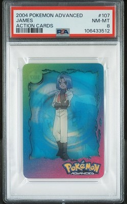 JAMES #107 Pokemon Advanced Action Cards Lenticular Team Rocket Rare - PSA  8 | eBay