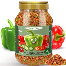 21oz Dried Bell Peppers Mix Natural Dehydrated Red Green Bell Pepper Flakes